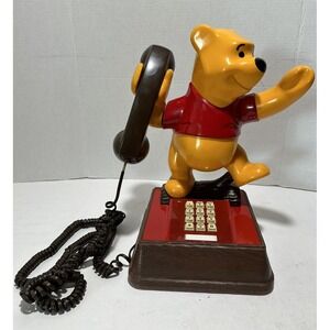 Vintage WINNIE THE POOH with butterfly Landline Telephone Collectible